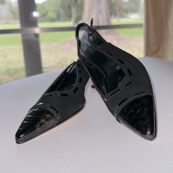 Pierre Dumas kitten heel slingback shoes - Picture 1 of 6